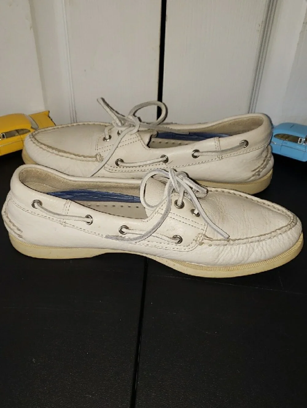 Sperry Men’s White Leather 2-Eye Boat Shoes